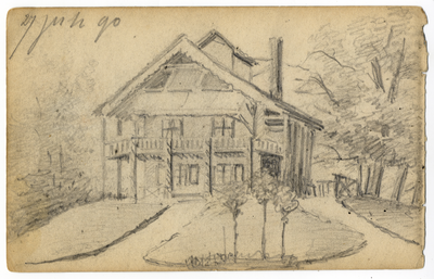 202583 Gezicht op het Jagershuis van Nellesteyn, ook bekend als het Zwitserse Huis, op de Darthuizerberg te Darthuizen ...